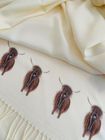 Highland Cows Handprinted on a Cashmere Blend Scarf